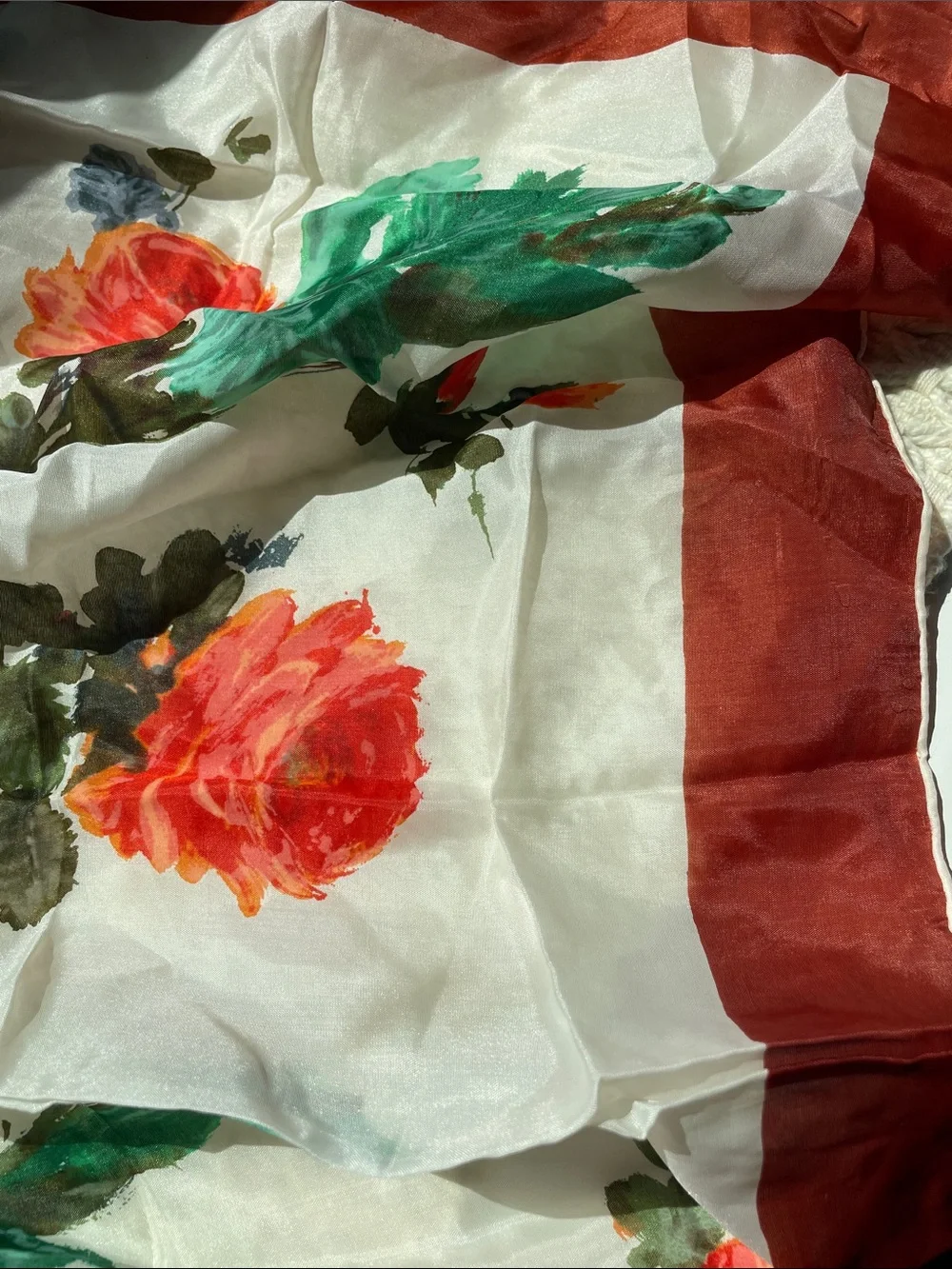 VTG SILK BLEND HANDROLLED SCARF